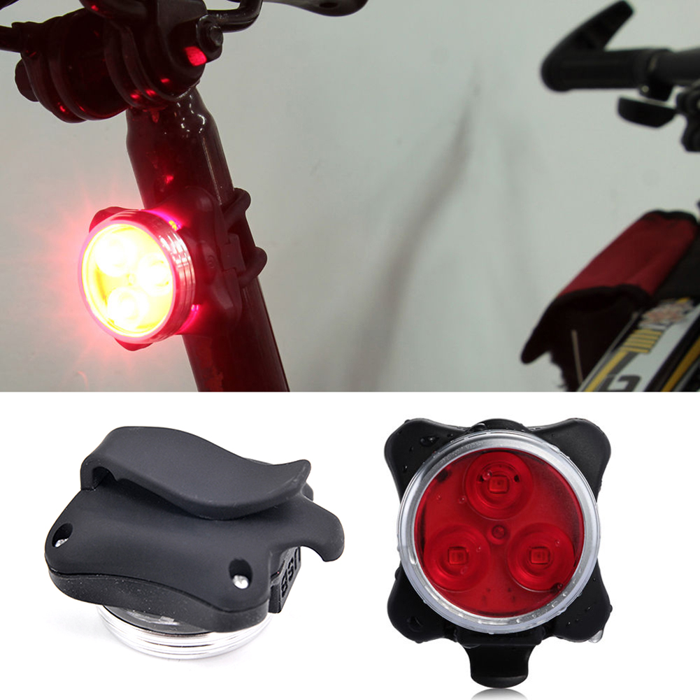 Image of Bicycle Bike 3 LED Head Front Rear Tail Warning USB Light Taillight Rechargeable 4-modes Red charging cable