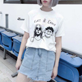 Camisetas Mujer 2016 Summer Fashion Blusas Korea Ulzzang Fun Spoof Harajuku Women O neck T Shirt