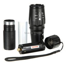 Waterproof 2000Lm CREE XML T6 LED Lamp zoomable Flashlight Torch Lamp 2x 18650 battery AC Car