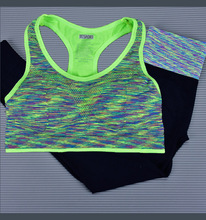 2016 women yoga suit women set sport fitness pants and bra summer style workout sets for running hiking sporty