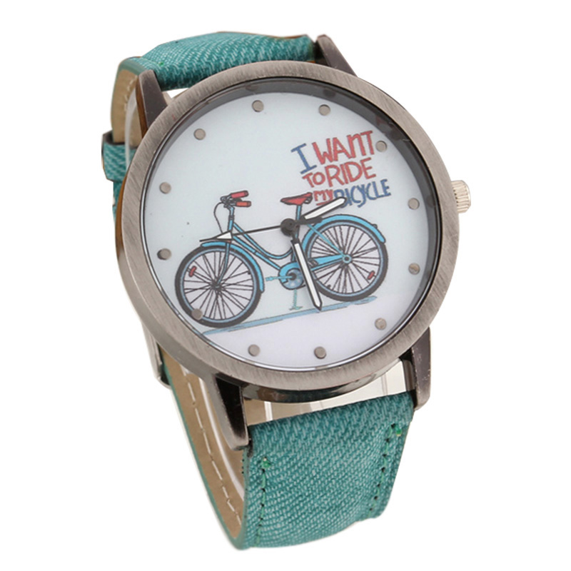 Гаджет  New Arrival Bicycle Women Dress Watch Fashion Simple Style Men Casual Wristwatch Relojes Feminino Hours Gift Free Shipping  None Часы