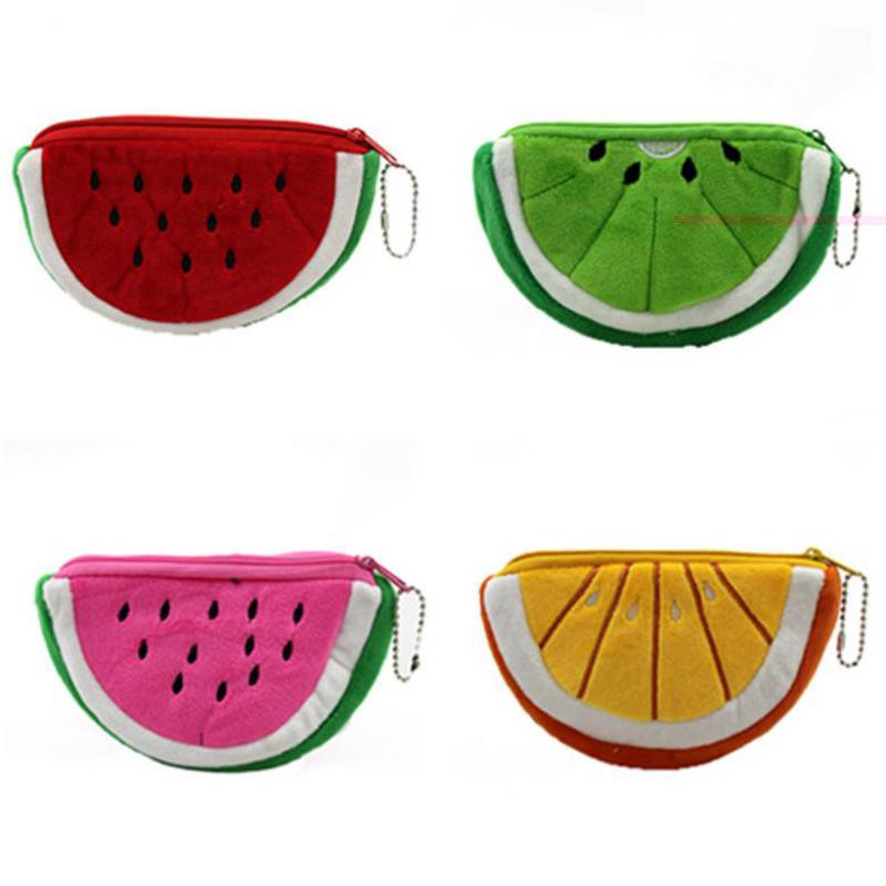 2015 New arrival Fruit pattern Cartoon baby wallet Coin Purse Key Pouch children Plush toys coin bag