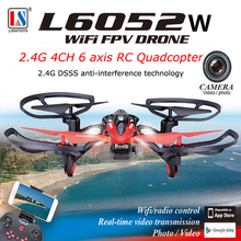 Free shipping!Lishitoys L6052W WiFi FPV 2.4Ghz 6CH 6 Axis RC Quadcopter Drone W/ HD Camera RTF
