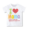 Wholesale Children Stylish Boys Girls T Shirt Summer Tops I Love Pa Pa Ma Ma Series