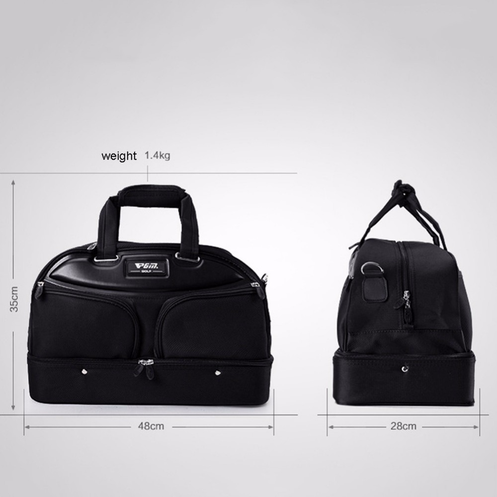 2018 Brand Golf Clothing Bag Men Black Shoes Package Bags Large Capacity Double deck Clothes Bag ...