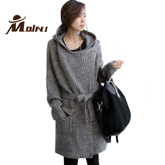 Women Outerwear Coats Knitted Sweater Long Cardigan Jacket Coat Wool Blend Au...