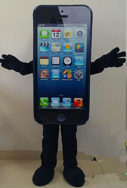 Hot sale black Mascot Costume Cell Phone Apple iPhone 5C
