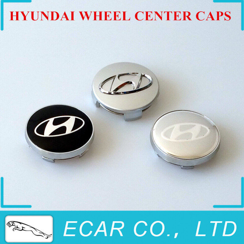 Image of 4Pcs 60mm Hyundai Car Emblem Badge Sticker Wheel Hub Caps Centre Cover HYUNDAI ELANTRA i30 SONATA ix35 Santa fe Solaris VERNA