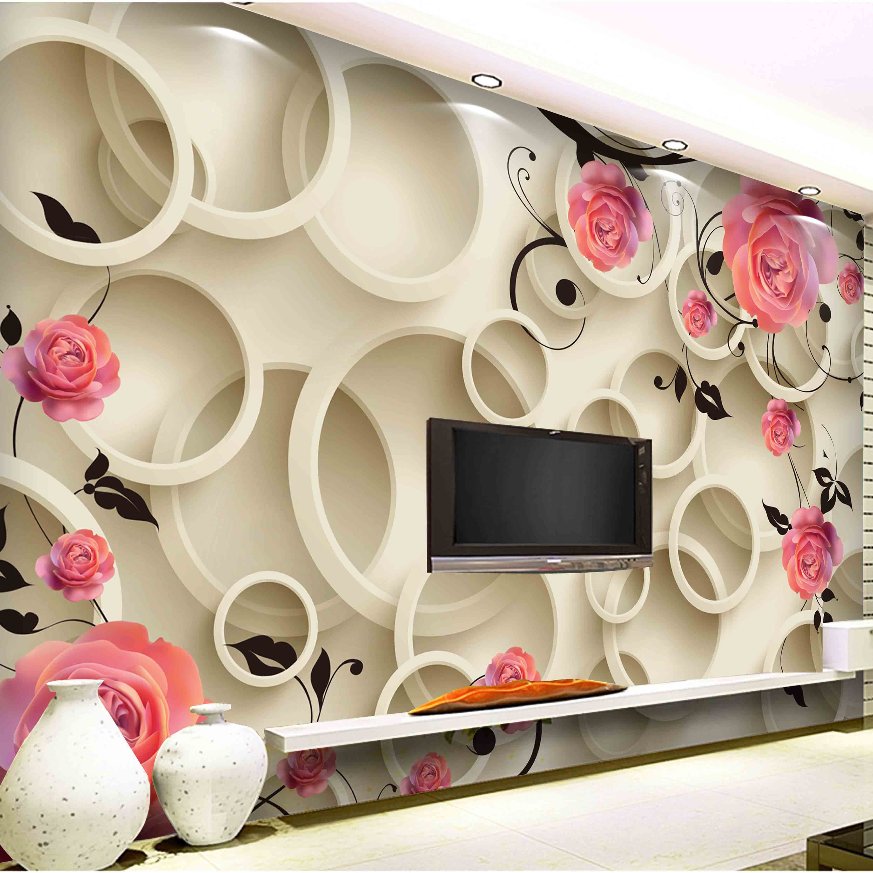 Individuality Brief Tv Background 3d Wallpaper For Wall 3d Hd Rose