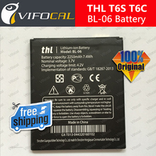 Thl T6s аккумулятор в наличии 100% официальных оригинальные BL-06 2250 мАч большая батарея для THL T6 Pro T6C мобильный телефон + бесплатная доставка