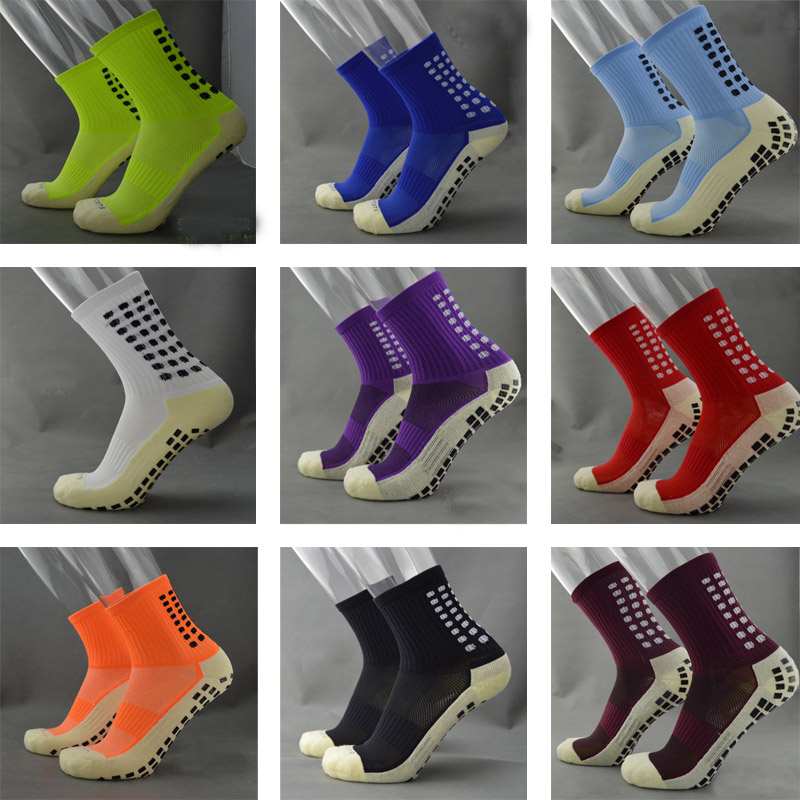 Image of TOP Quality Men Anti-Slip Football Socks TockSox Mid Calf Football Socks Soccer Short Stockings TruSox Futbol Meias Calcetines