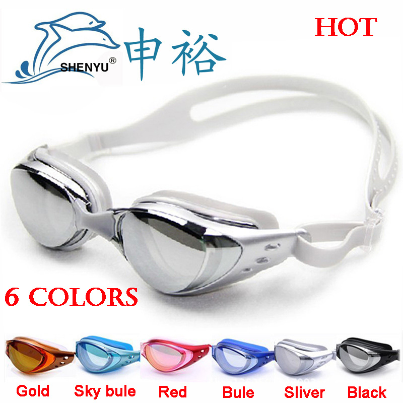 Image of anti-fog anti-ultraviolet swimming goggles men and women unisex coating swimming glasses adult goggles,free ship