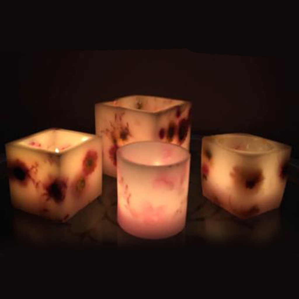 DRY FLORAL AND Scented Candle Special Design Candle with Flowers