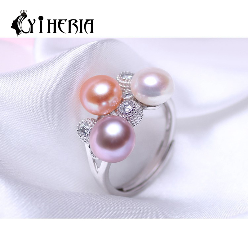 CYTHERIA pearl jewelry,genuine natural pearl ring,rings for women,925 sterling silver rings for women,wedding rings 3 colors