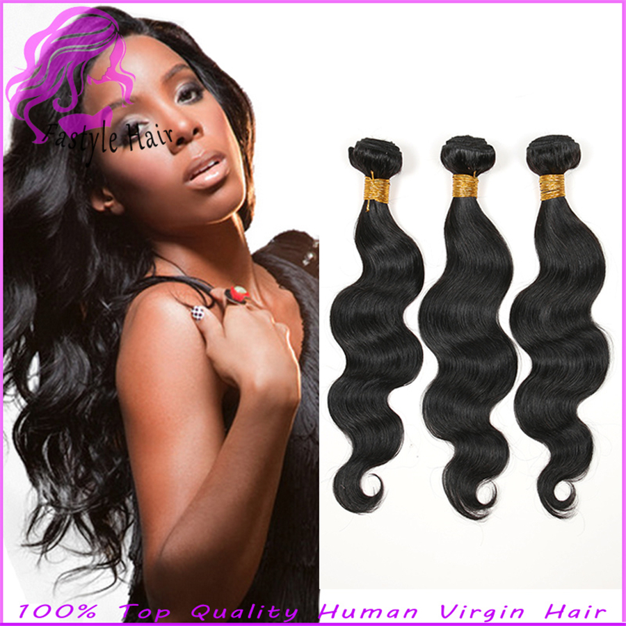 Rosa Hair Products Malaysian Body Wave Human Hair Extension 3pcs/lot Cheap Natural Black Malaysian Virgin Hair 8