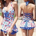Maillot de bain femme Sexy Swimsuit Push Up Halter Bikini Tankini Swim Dress Swimwear Bathing Suit