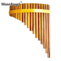 Pan Flute 18 Pipes Natural Bamboo Wind Instrument Panpipe Key Flauta Xiao Handmade Pan flute Flauta