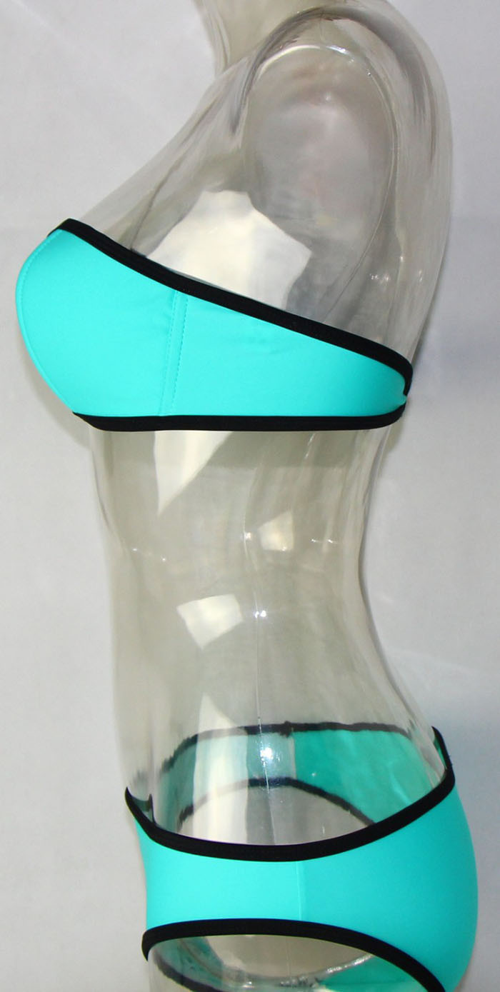 2015 Hot Sale triangl NEOPRENE BIKINI Superfly Swimsuit zipper top neon Bottoms Neoprene Swimwear For Women XS-L (6)