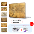 Colorful Vintage Map Laptop Matte Protective cover For Macbook Pro 15 Case air sleeve 13 Pro