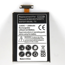 Brand New 3.8V 2500mAh Lithium-ion Rechargeable Battery Replacement For LG Google Nexus Nexus 4 E960 E975 E973 E970 F180 BL-T5