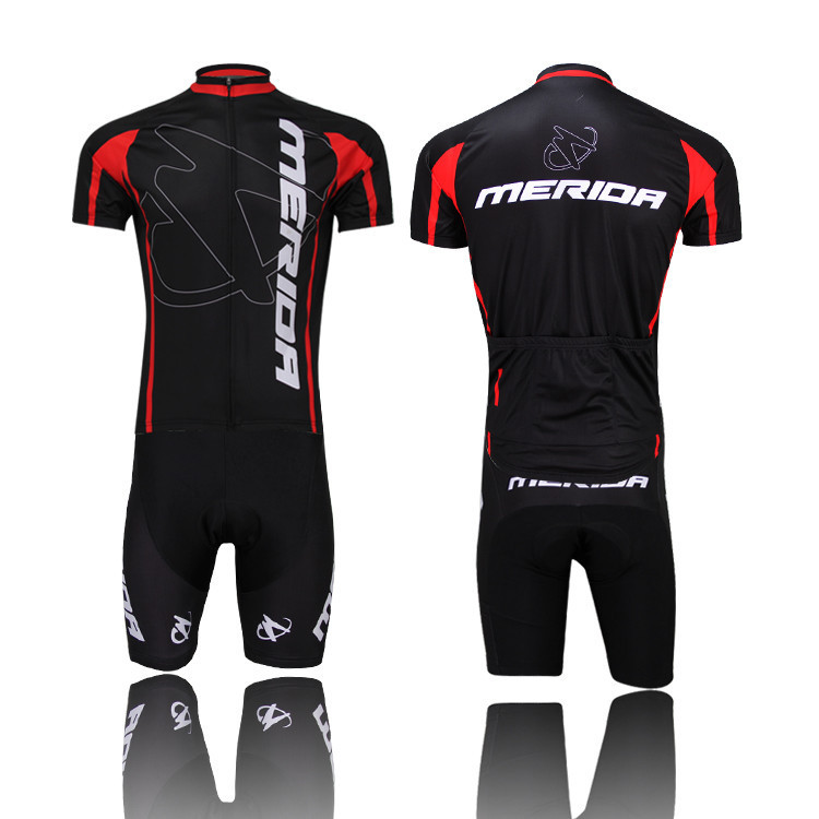 Image of Hot Sale Cool Men's Red Merida Bicycle Bike Jersey Cycling Short Sleeve Clothing Cycling Wear Short Jersey Top S-XXXL