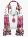 2016 Geometric vintage tassel african scarves scarf jewelry hijab print shawl with pendent necklace scarfs