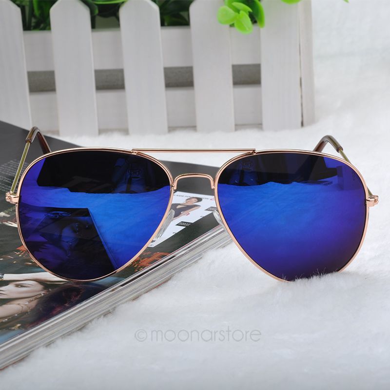 New Arrive Fashion Summer Cool Sunglasses Men Women Girls Cool Bat Mirror UV Protection Aviator Sun