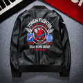 Fashion Badge Patch Japanese Embroidery Young Men s Coat Locomotive PU Leather Jacket