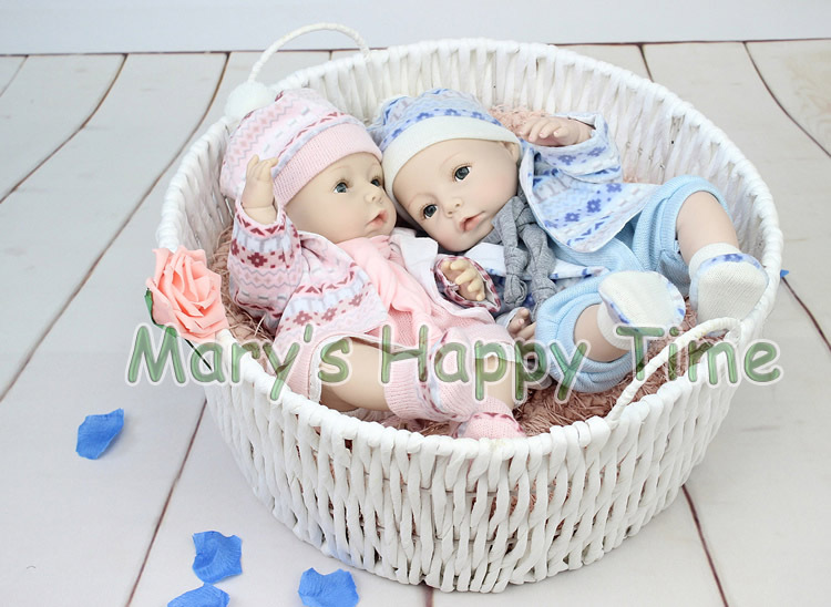 Фотография 40cm all Silicone reborn baby dolls high-end handmade mini baby reborn doll lovers play in hourse brinquedos toy can be in water