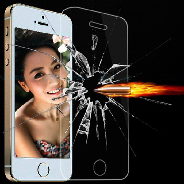 Image of 5s 5c Tempered Glass Clear Front Protector For Iphone 5 5s 5g 5c Screen Protective Film Ultra Thin Shock Absorption Protector