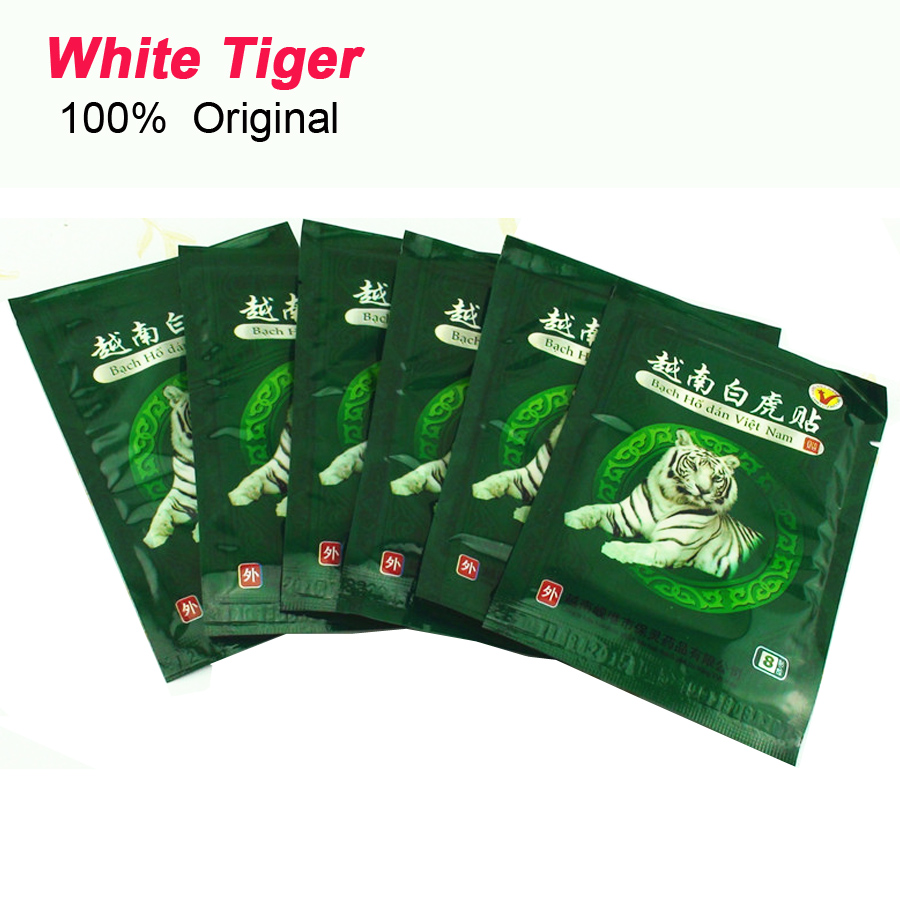 Image of 8 Pcs Vietnam White Tiger Muscle Massage Relaxation Capsicum Herbs Plaster Joint Pain Killer Back Neck Body Massager C053