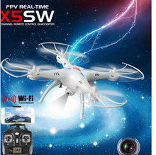 New Version for Syma X5SW-1 Drone – 2.4GHz 6 Axis 4 Channel WiFi FPV Real-Time RC Quadcopter with Camera Mode 2