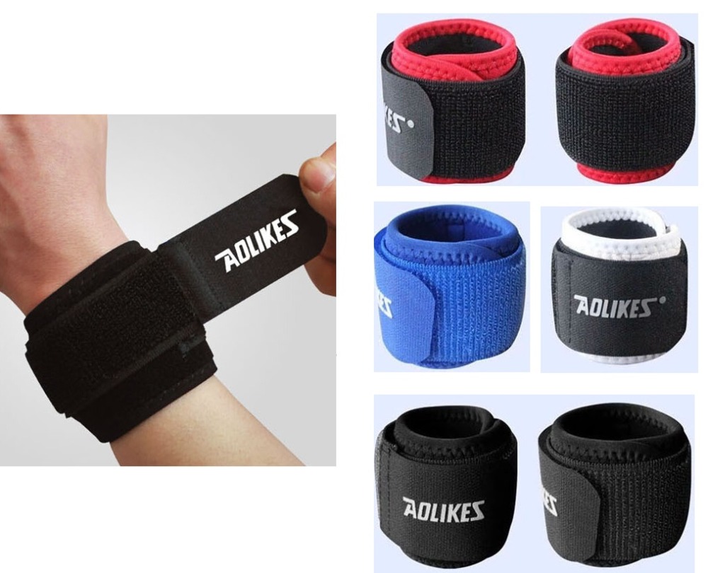 Image of Recommend! 2pcs/lot Adjustable Sport Wristband Wrist Brace Wrap Bandage Support Band Gym Strap Safety sports wrist protector