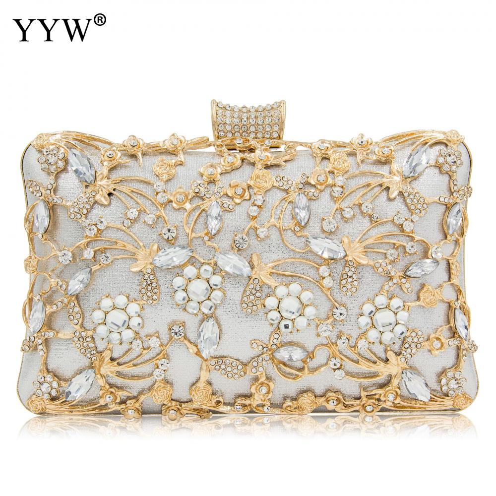 Women Luxury Rhinestones Crystal Evening Clutch Bag Party Prom Wedding Purse E#.