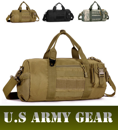 Image of Outdoor Camouflage Drum Bags Men's Travel handbag U.S Gear Military Tactical Messenger Bag Portable Sports Fitness Bags