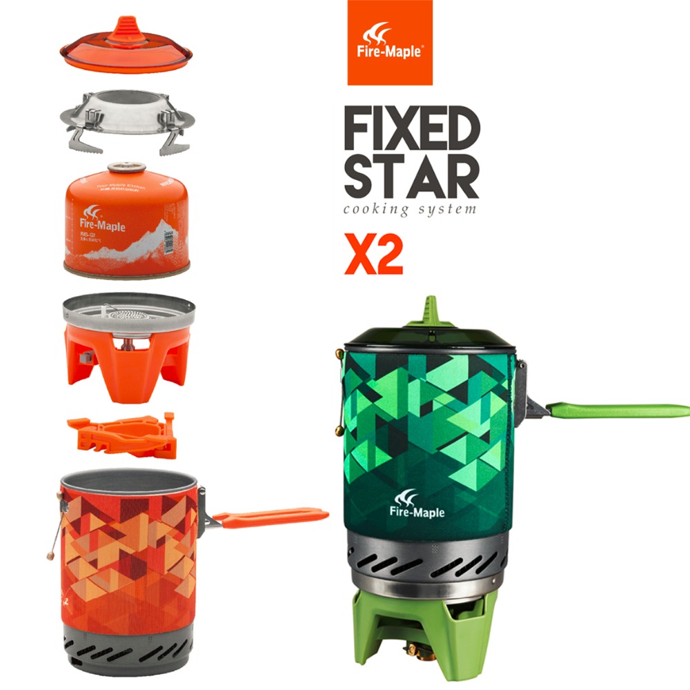 Image of &Fire Maple compact One-Piece Camping Stove Heat Exchanger Pot camping equipment set Flash Personal Cooking System FMS-X2/ X2G