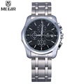 MEGIR Famous Brand Sport Watch Men Accurate Chronograph Multifunction Large Dial Stainless Steel Band Men Quartz