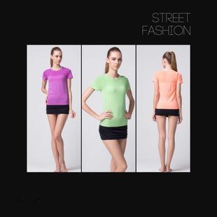 women t shirt fast dry crop top short sleeve exercise clothes for fitness sports running sports
