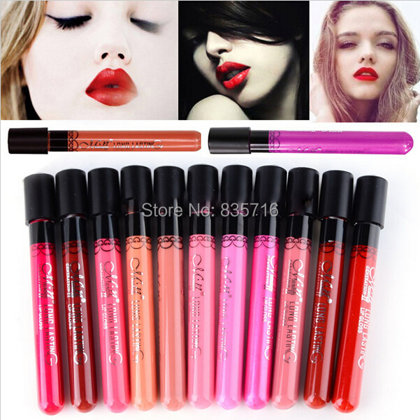 Image of 1pc High Quality Moisture Matte Color Waterproof Lipstick Long Lasting Nude lip stick lipgloss red color vitality cerise star