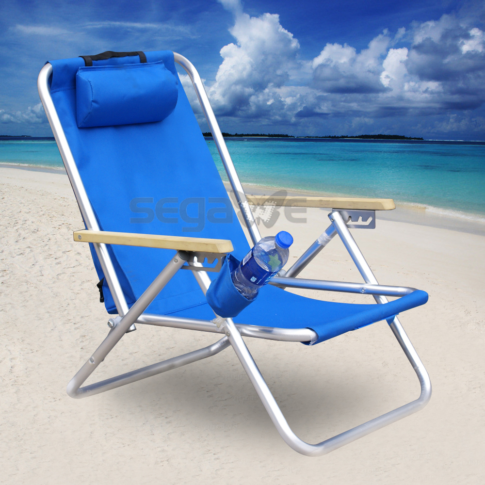 Simple Backpack Beach Chair Folding Portable for Large Space