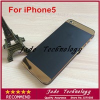 for iphone5 housing with electroplated gold logo and edge 02