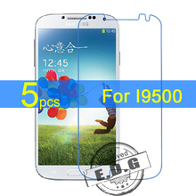 5pcs Ultra Clear LCD Screen Protector Film Cover For Samsung Galaxy S4 I9500 Protective Film + cloth