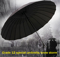 Outdoor 24k Rib Sport Umbrella Golf Umbrella Fashion Long Handle Straight Anti UV Sun Rain Stick
