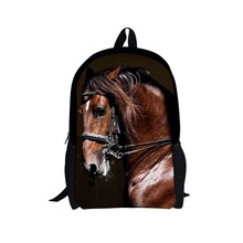 2015 3D zoo animals school bags for boys girls Cool dinosaur horse backpack children bookbag kids