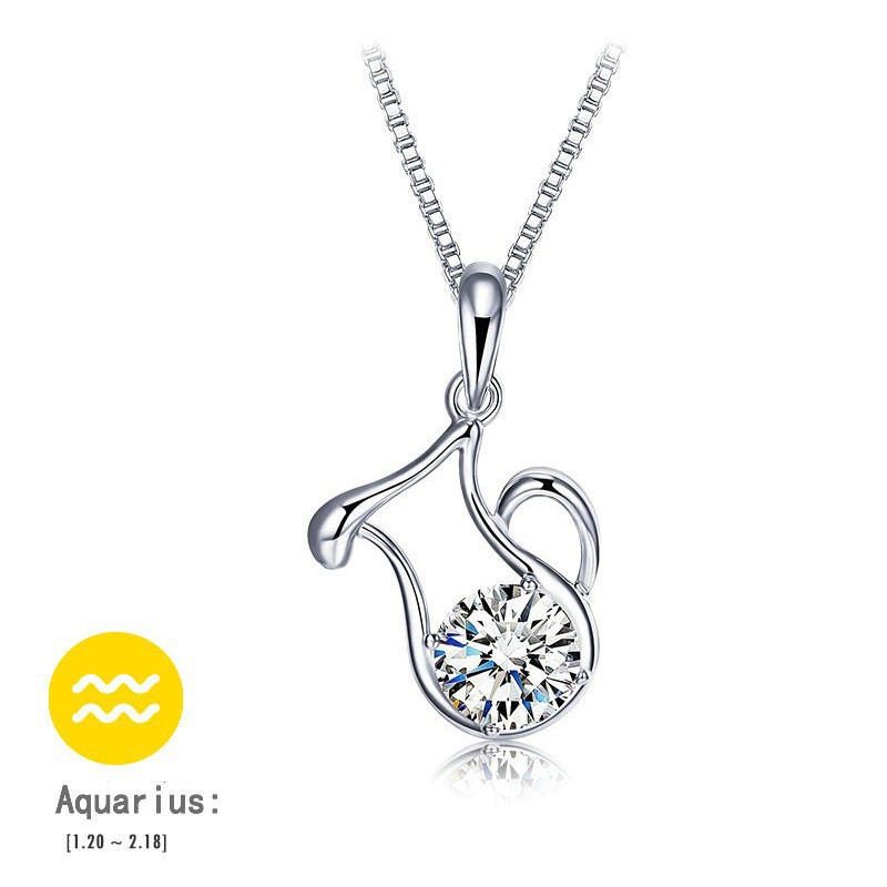 12-Constellation-Silver-Zircon-Choker-Necklace-Pendants-Women-Fashion-Gros-Collier-Femme-2015-New-Design-Summer