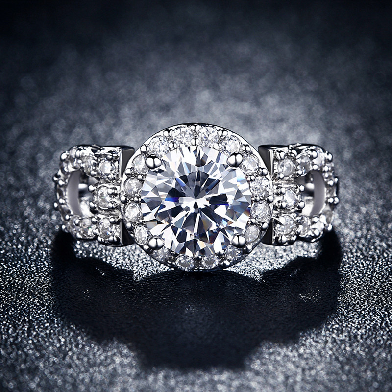 2 carat cubic zirconia engagement rings white gold