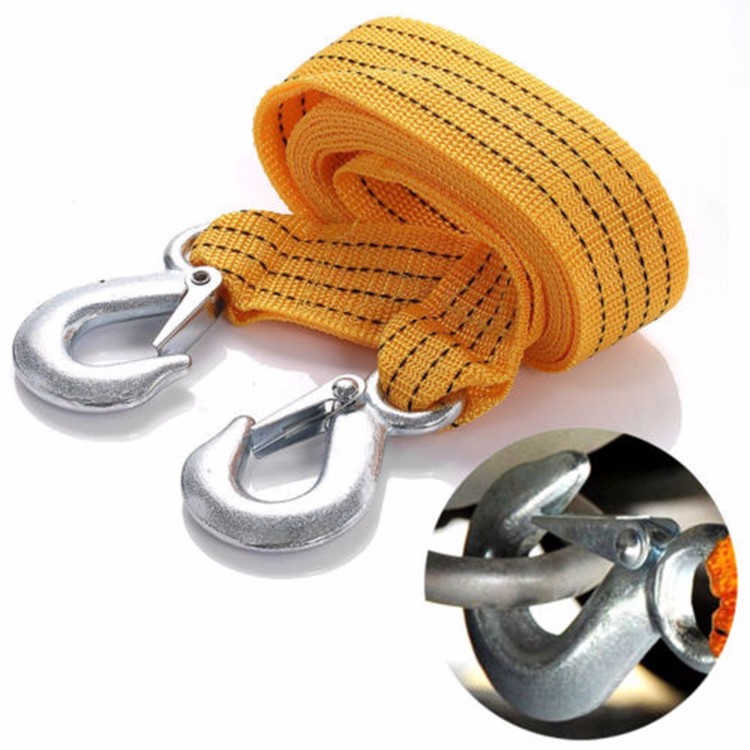 3 Tons Car Tow Rope Cable Towing Strap With Hooks For Emergency Heavy Duty (1)