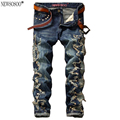 Newsosoo Brand original design men s jeans fashion slim fit Rivet hole fear of god style