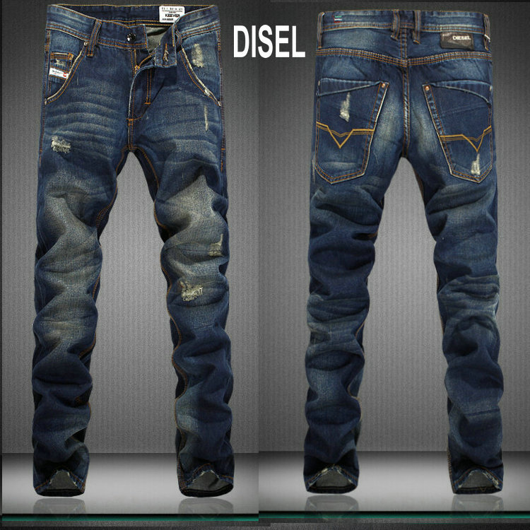 2015 New Men's Classic Designer Disel Skinny Jeans, High Quality Cotton Casual Pants Famous Brand DSL Slim Straight Denim Jeans