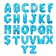 16 inch Blue A-Z letter a lot of aluminum balloon birthday festival wedding decoration toy balloon wholesale